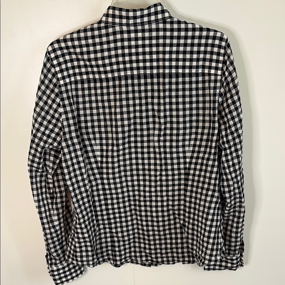 J. Crew Classic Fitted Black and White Checkered Shirt - Picture 3 of 3